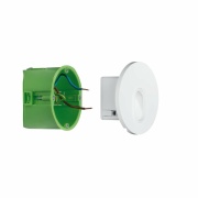 LED Wandeinbauleuchte Wall Weiß  rund 1,1W 65lm 2700K 230V