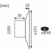 Wandeinbauleuchte Dekorativ 2,5W