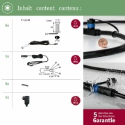 Plug & Shine LED Bodeneinbauleuchte MicroPen II Basisset IP67 3000K 5x0,22W 21VA Silber