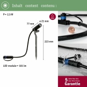 Plug & Shine LED Gartenstrahler Plantini Einzelspot IP65 3000K Anthrazit