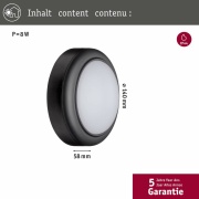 LED Außenwandleuchte IP44 140mm 3000K 8W 560lm 230V Grau Kunststoff