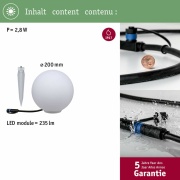 Plug & Shine Lichtobjekt Globe IP67 3000K 24V