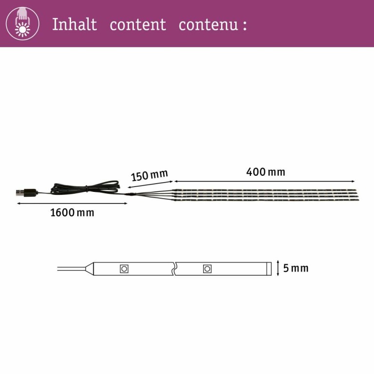 Paulmann Mobile Strip Parasol-Light Schirmbeleuchtung