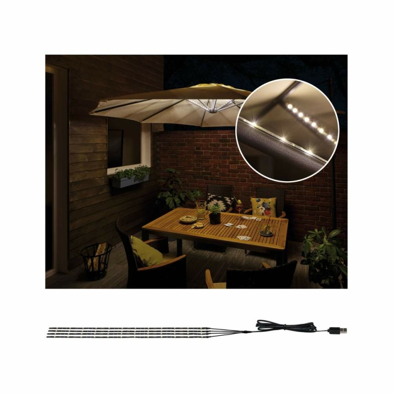 Paulmann Mobile Strip Parasol-Light Schirmbeleuchtung