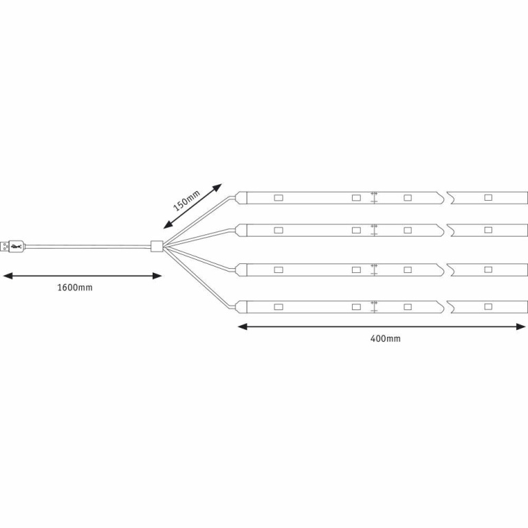 Paulmann Mobile Strip Parasol-Light Schirmbeleuchtung