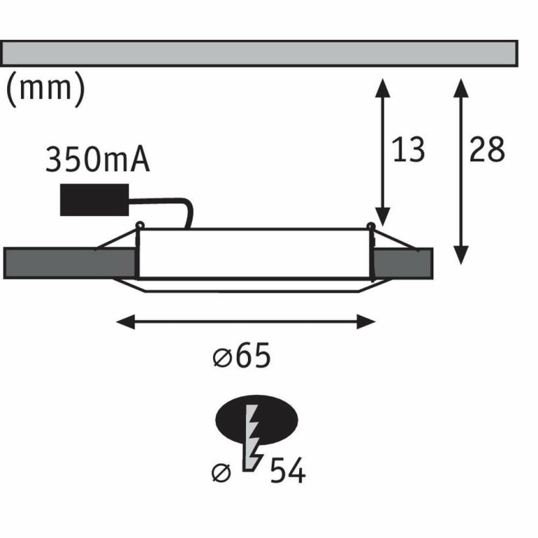 Paulmann LED Möbel Einbauleuchte rund 2er-Set 2x2,5W