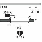 LED Möbel Einbauleuchte rund 2er-Set 2x2,5W