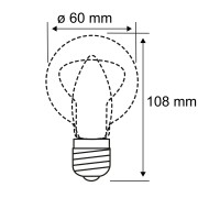 LED-Lampe E27 Birne Klar 2700K Warmweiß 470lm 5W 3-Stufen-dimmbar