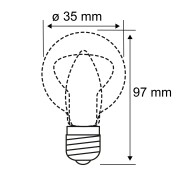 LED-Lampe E14 Kerze Klar 2700K Warmweiß 250lm 2.7W 3-Stufen-dimmbar