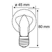 LED-Lampe E14 Tropfen Klar 2700K Warmweiß 250lm 2.7W 3-Stufen-dimmbar