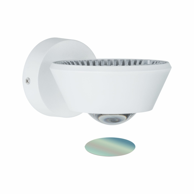 Paulmann LED Designer Wandleuchte Sabik Weiß matt Up&Down IP44 9W drehbar dimmbar