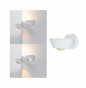 LED Designer Wandleuchte Sabik Weiß matt Up&Down IP44 9W drehbar dimmbar