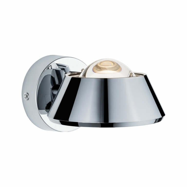 Paulmann LED Designer Wandleuchte Sabik Chrom Up&Down IP44 9W drehbar dimmbar