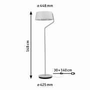 LED Stehleuchte Belaja 22W Weiß/Chrom matt