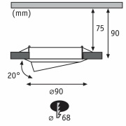 Einbauleuchte LED Base rund 1x5W GU10 Weiß matt