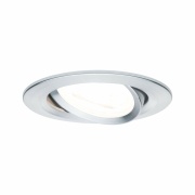 LED Einbauleuchte Nova Einzelleuchte rund 6.5W IP23 GU10 Alu gedreht schwenkbar 2700K 230V