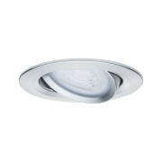 LED Einbauleuchte Nova Einzelleuchte rund 6.5W IP23 GU10 Alu gedreht schwenkbar 2700K 230V