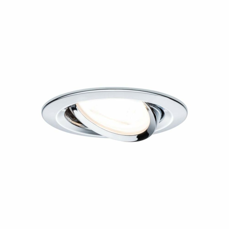 Paulmann LED Einbauleuchte Nova Basisset 3er Set rund 6.5W IP23 GU10 Chrom schwenkbar 2700K 230V