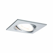 Einbauleuchte LED Nova eckig 1x6,5W GU10 Alu gedreht