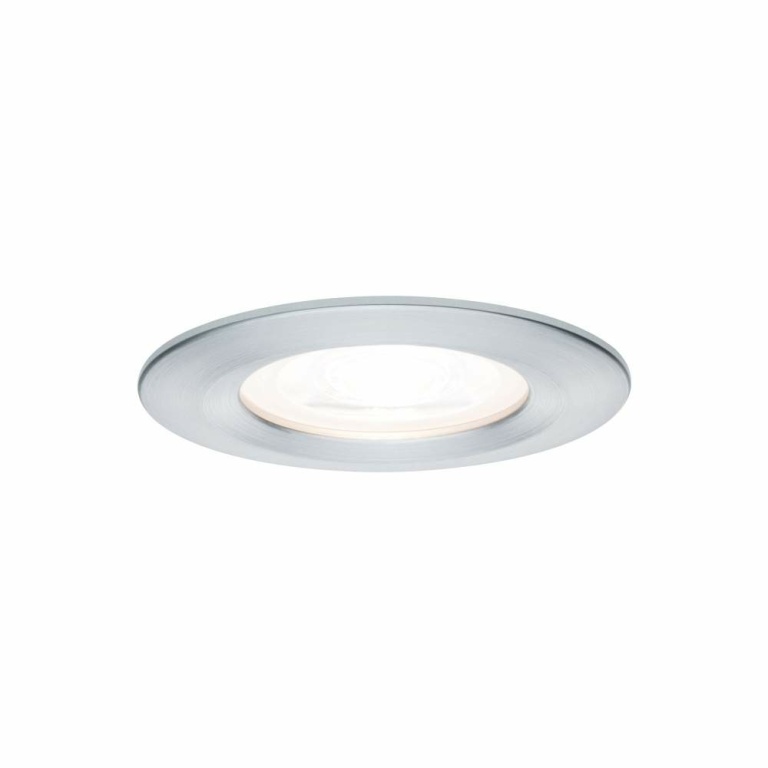 Paulmann LED Bad-Einbauleuchte Nova Basisset 3er Set rund 6.5W IP44 GU10 Alu gedreht 2700K 230V