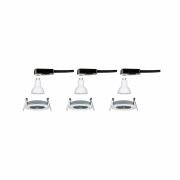 LED Bad-Einbauleuchte Nova Basisset 3er Set rund 6.5W IP44 GU10 Alu gedreht 2700K 230V