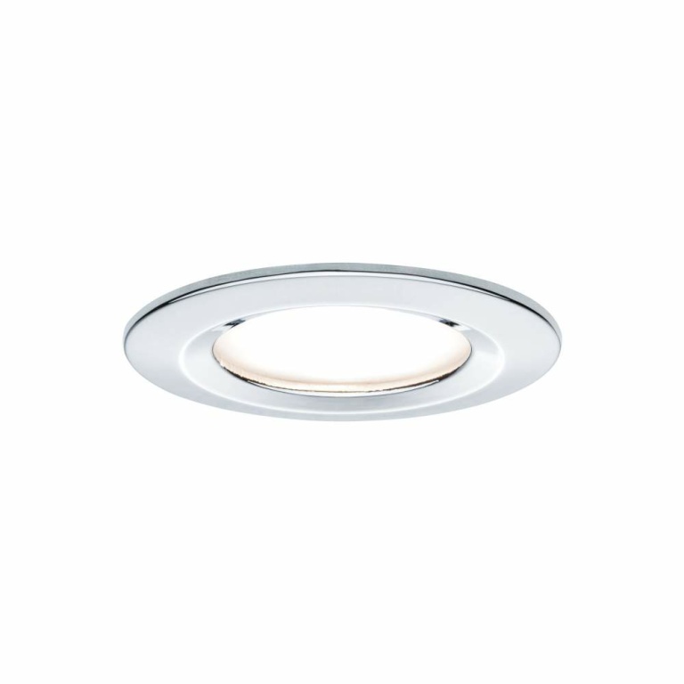 Paulmann LED Bad-Einbauleuchte Nova Basisset 3er Set rund 6.5W IP44 GU10 Chrom 2700K 230V