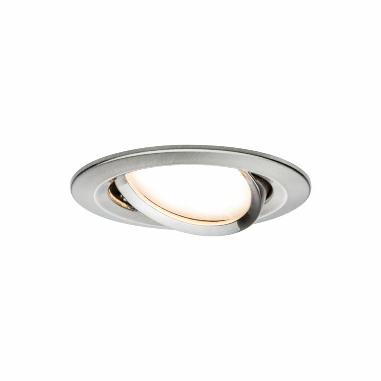 Paulmann LED Einbauleuchte Nova Coin 3er Set rund 6W IP23 Eisen gebürstet schwenkbar 2700K 230V