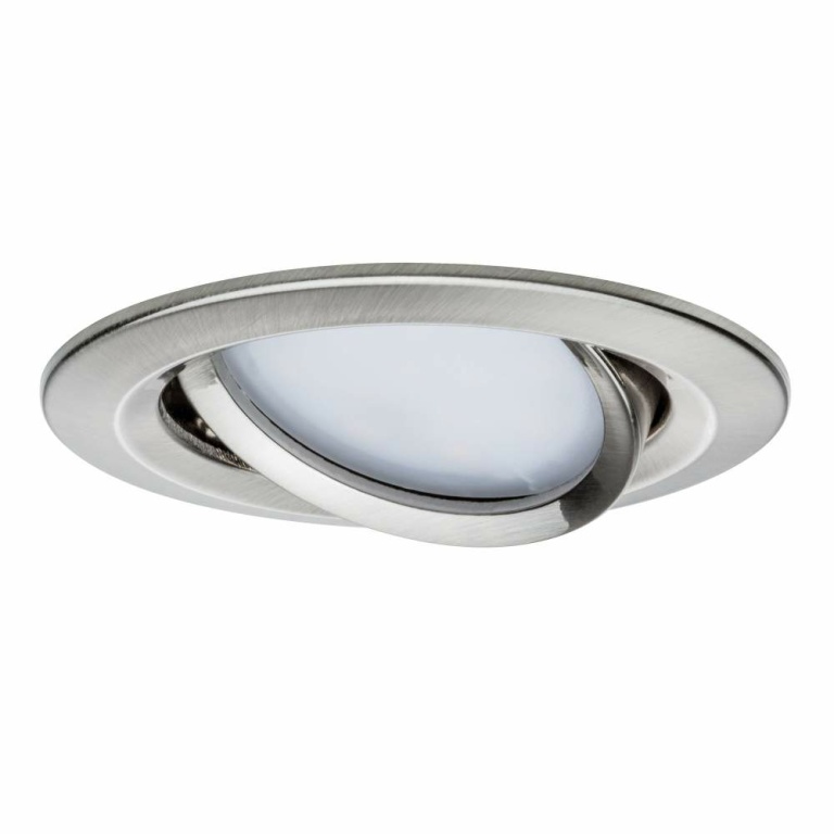 Paulmann LED Einbauleuchte Nova Coin 3er Set rund 6W IP23 Eisen gebürstet schwenkbar 2700K 230V