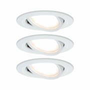 LED Einbauleuchte Nova Coin 3er Set rund 6W IP23 Weiß (matt) schwenkbar 2700K 230V