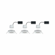 LED Einbauleuchte Nova Coin 3er Set rund 6W IP23 Weiß (matt) schwenkbar 2700K 230V