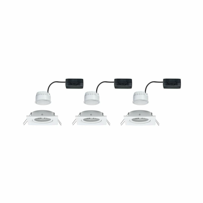 Paulmann Einbauleuchte LED Nova eckig 3x6,5W  Weiß matt