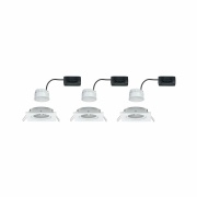 Einbauleuchte LED Nova eckig 3x6,5W  Weiß matt