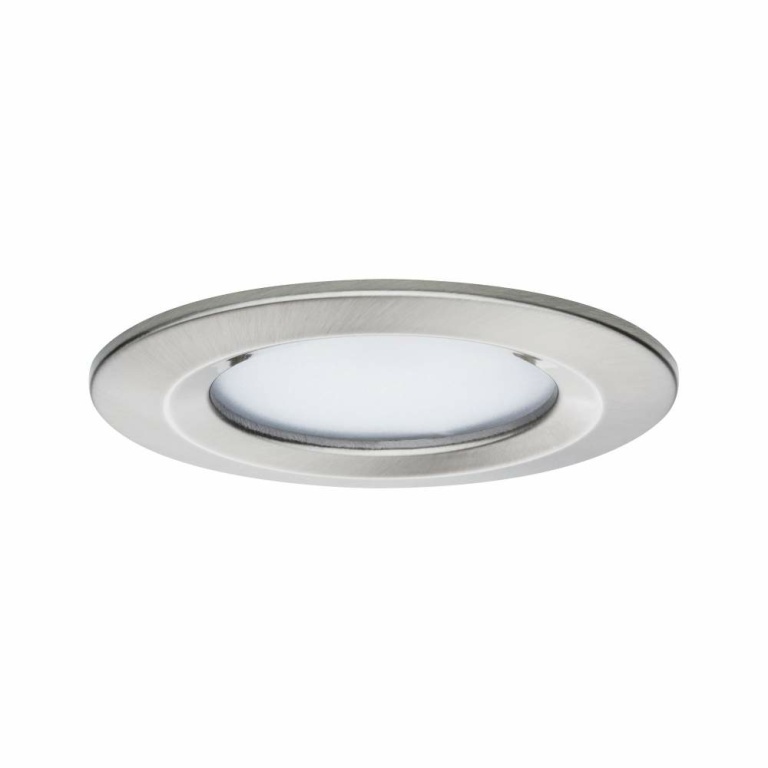 Paulmann LED Bad-Einbauleuchte Nova Coin 3er Set rund 6W IP44 Eisen gebürstet 2700K 230V