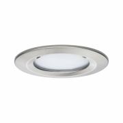 LED Bad-Einbauleuchte Nova Coin 3er Set rund 6W IP44 Eisen gebürstet 2700K 230V