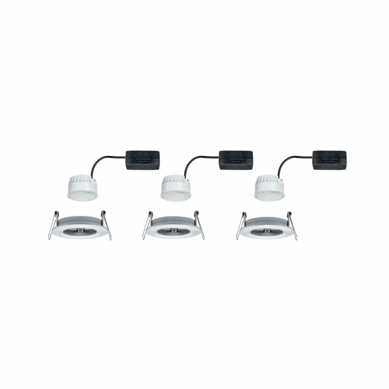 Paulmann LED Einbauleuchte Nova Coin Basisset 3er Set rund 6W IP44 Alu gedreht 2700K 230V