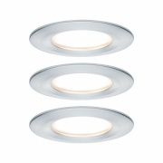 LED Einbauleuchte Nova Coin Basisset 3er Set rund 6W IP44 Alu gedreht 2700K 230V