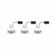 LED Einbauleuchte Nova Coin Basisset 3er Set rund 6W IP44 Alu gedreht 2700K 230V