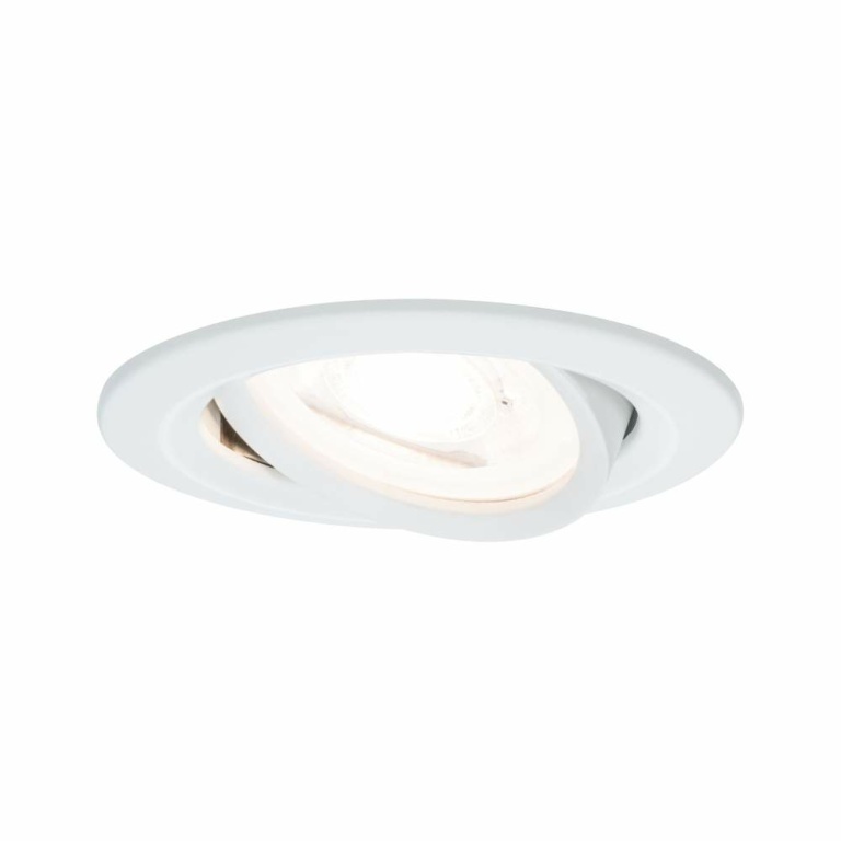 Paulmann LED Einbauleuchte Nova Einzelspot rund 1x6.5W IP23 GU10 Weiß (matt) schwenkbar dimmbar 3-step-dim 2700K 230V