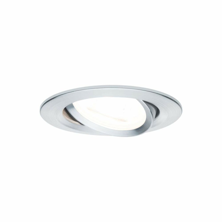 Paulmann LED Einbauleuchte Nova Basisset 3er Set rund 6.5W IP23 GU10 Alu gedreht schwenkbar dimmbar 3-step-dim 2700K 230V