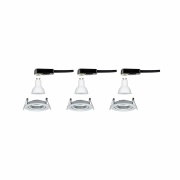 LED Einbauleuchte Nova Basisset 3er Set rund 6.5W IP23 GU10 Alu gedreht schwenkbar dimmbar 3-step-dim 2700K 230V