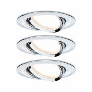 Einbauleuchte LED Nova rund 3x6,5W GU10 Chrom