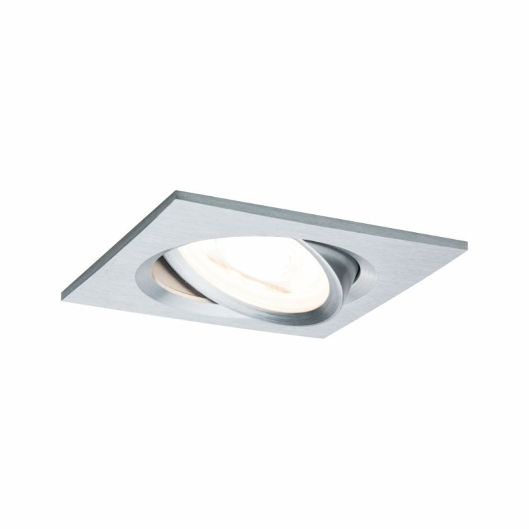 Paulmann Einbauleuchte LED Nova eckig 1x6,5W GU10 Alu gedreht