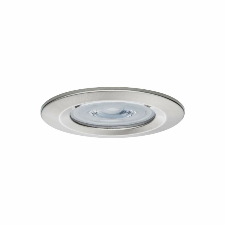 Paulmann Nova LED Einbauleuchte 3er Set rund 6.5W IP44 GU10 Eisen gebürstet dimmbar 3-step-dim 2700K 230V