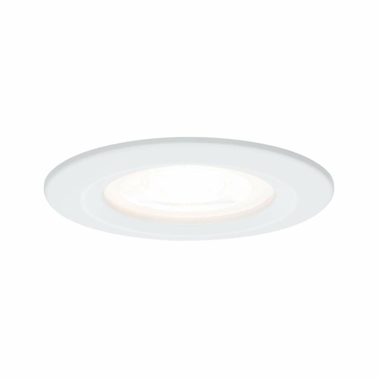 Paulmann LED Bad-Einbauleuchte Nova 3er Set rund 6.5W IP44 GU10 Weiß (matt) dimmbar 3-step-dim 2700K 230V