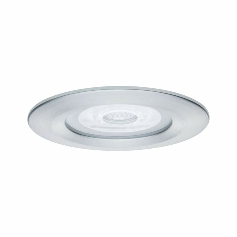 Paulmann LED Bad-Einbauleuchte Nova Basisset 3er Set rund 6.5W IP44 GU10 Alu gedreht dimmbar 3-step-dim 2700K 230V