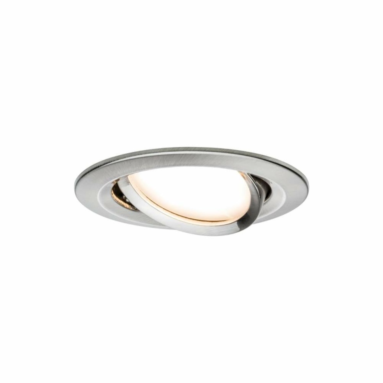 Paulmann LED Einbauleuchte Nova Coin 3er Set rund 6W IP23 Eisen gebürstet schwenkbar dimmbar 3-step-dim 2700K 230V