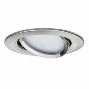 LED Einbauleuchte Nova Coin 3er Set rund 6W IP23 Eisen gebürstet schwenkbar dimmbar 3-step-dim 2700K 230V