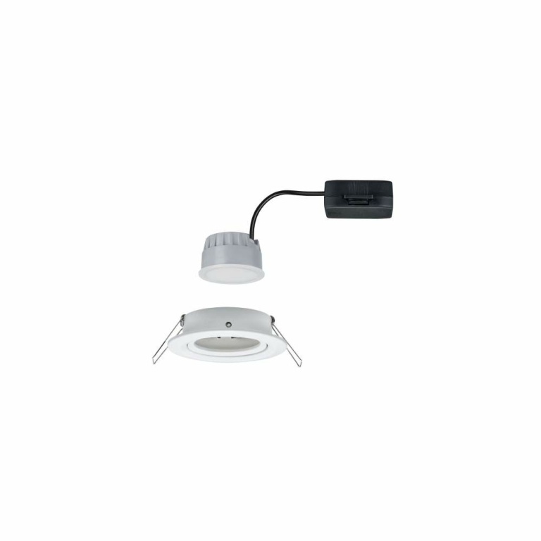 Paulmann LED Einbauleuchte Nova Coin Einzelspot rund 6W IP23 Weiß (matt) schwenkbar dimmbar 3-step-dim 2700K 230V