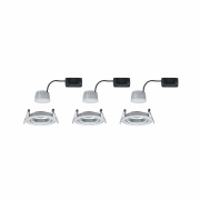 LED Einbauleuchte Nova Coin Basisset 3er Set rund 6W IP23 Alu gedreht schwenkbar dimmbar 3-step-dim 2700K 230V