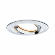 LED Einbauleuchte Nova Coin Basisset 3er Set rund 6W IP23 Chrom schwenkbar dimmbar 3-step-dim 2700K 230V